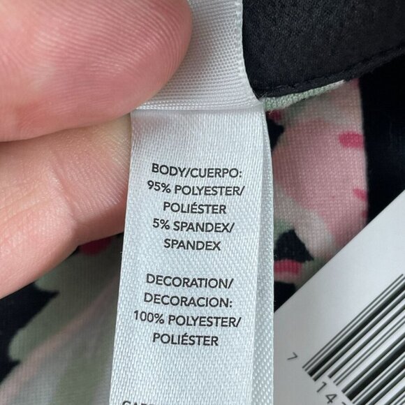 Flora Nikrooz Floral Pajama Set S Black/Pink Lightweight 2-Piece NWT 3180 - Picture 4 of 6